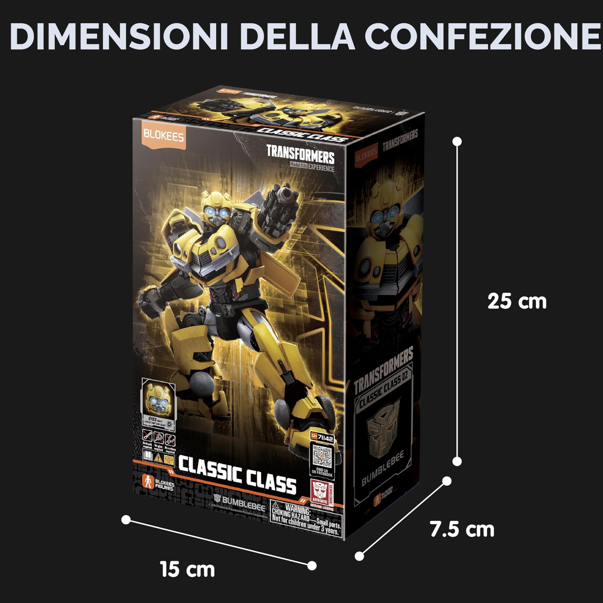 Transformers Blokees Classic 02 Bumblebee model kit da costruire