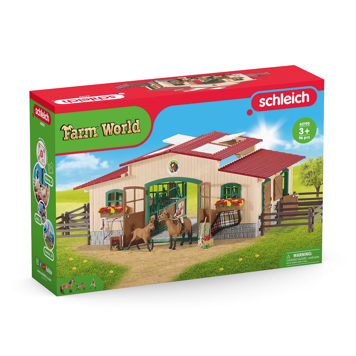 Schleich Horse Club Stalla con Cavalli 42195 Playset Mustang