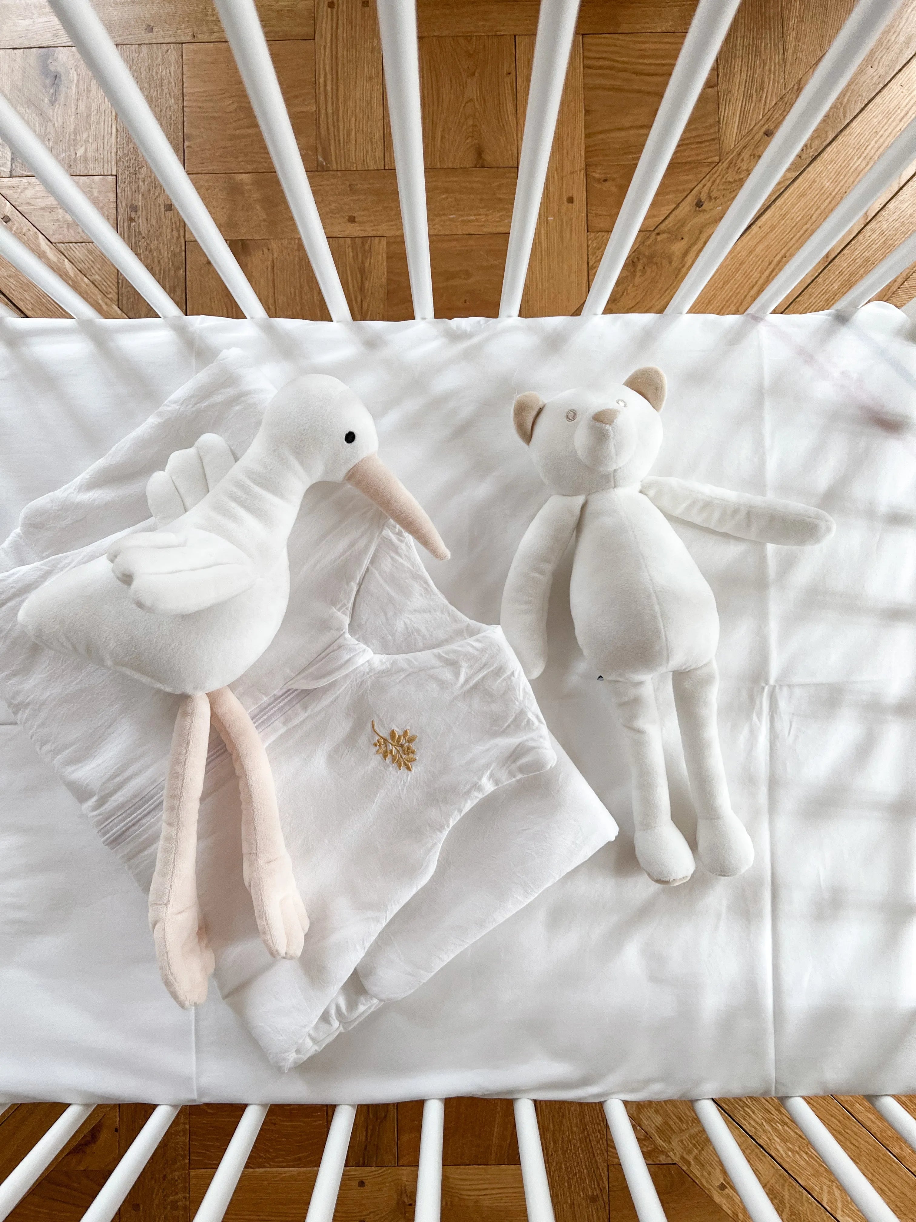 La Pelucherie First Bear Comforter orsacchiotto Small 36cm bianco