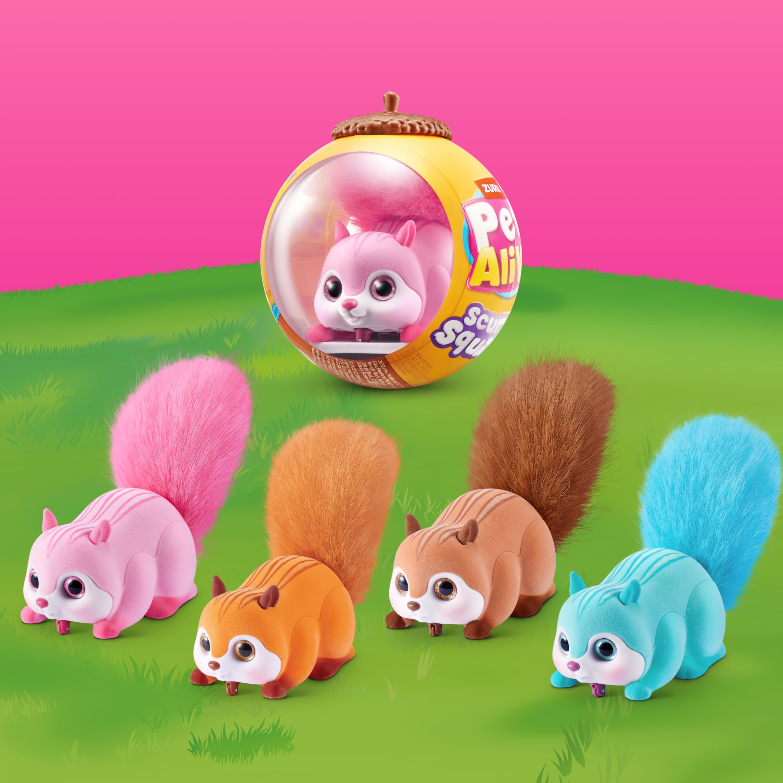 Pets Alive Scurry'n Squirrel peluche interattivo blu con movimento