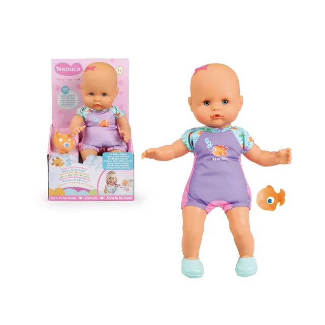 Nenuco Mio Primo Bagnetto Bambola Morbida 35 cm Costume Rosa