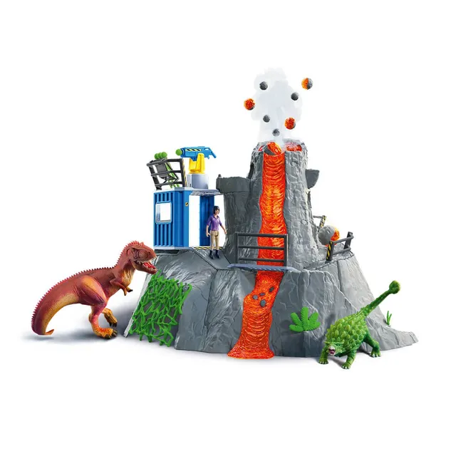 Schleich Dinosaurs Grande spedizione vulcano 42564 playset led