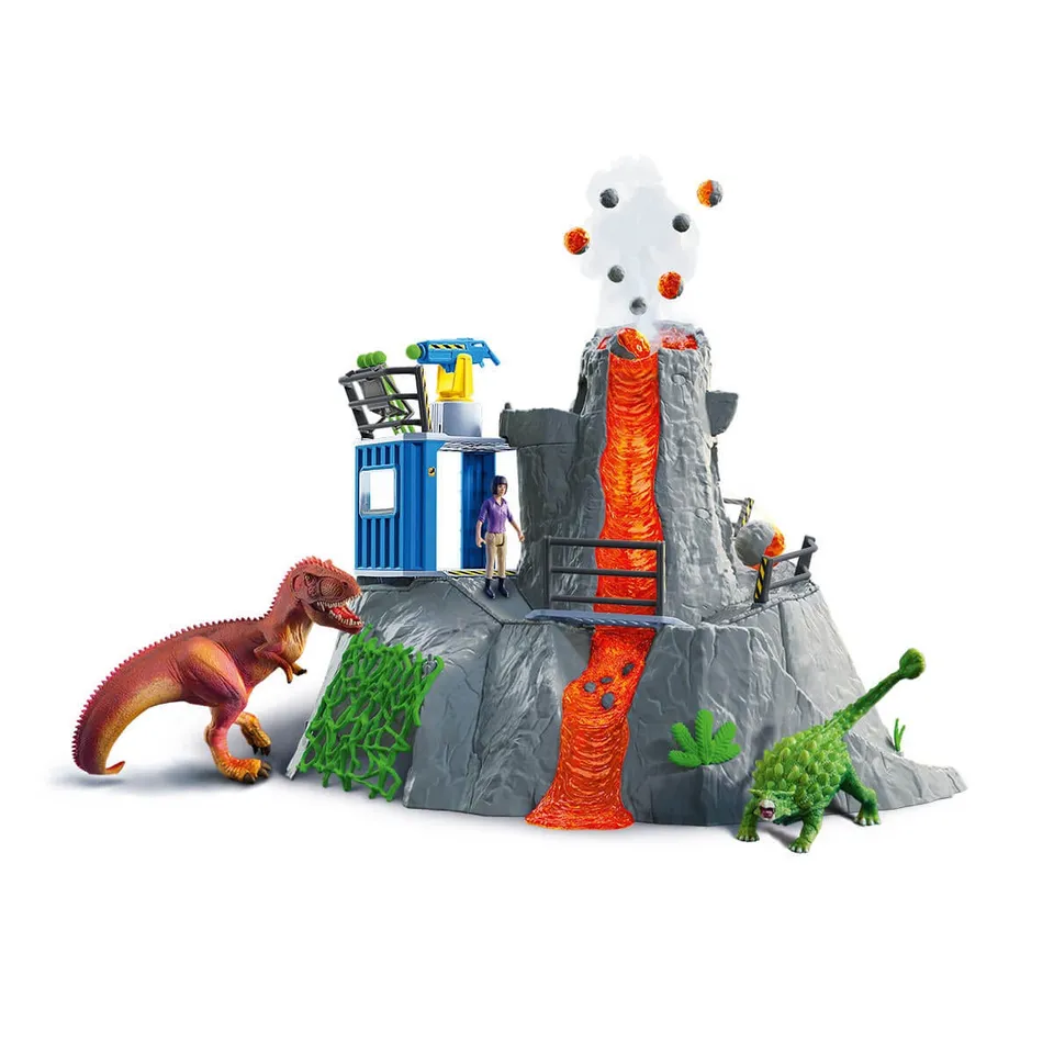 Schleich Dinosaurs Grande spedizione vulcano 42564 playset led
