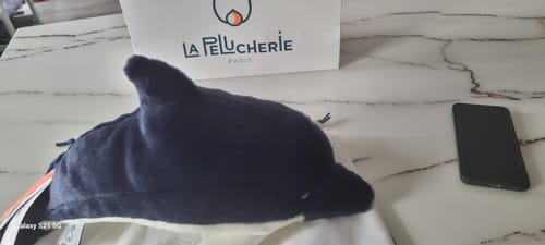 La Pelucherie Dolphin Auguste peluche delfino Small 40cm blu