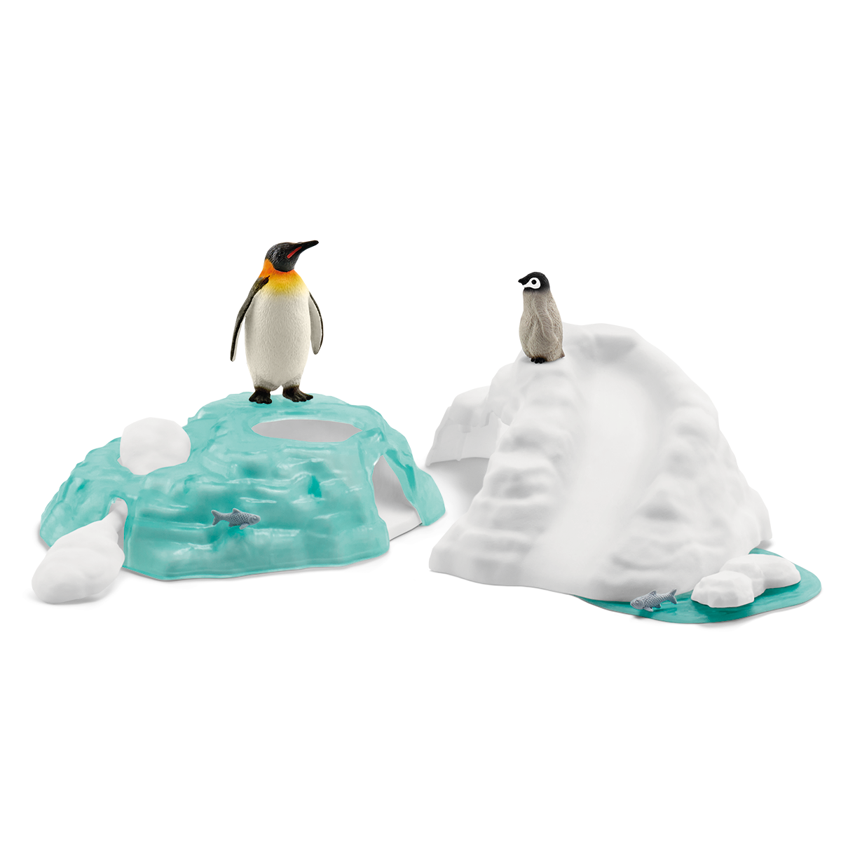 Schleich Wild Life Famiglia di pinguini set giocattolo scivolo ghiaccio