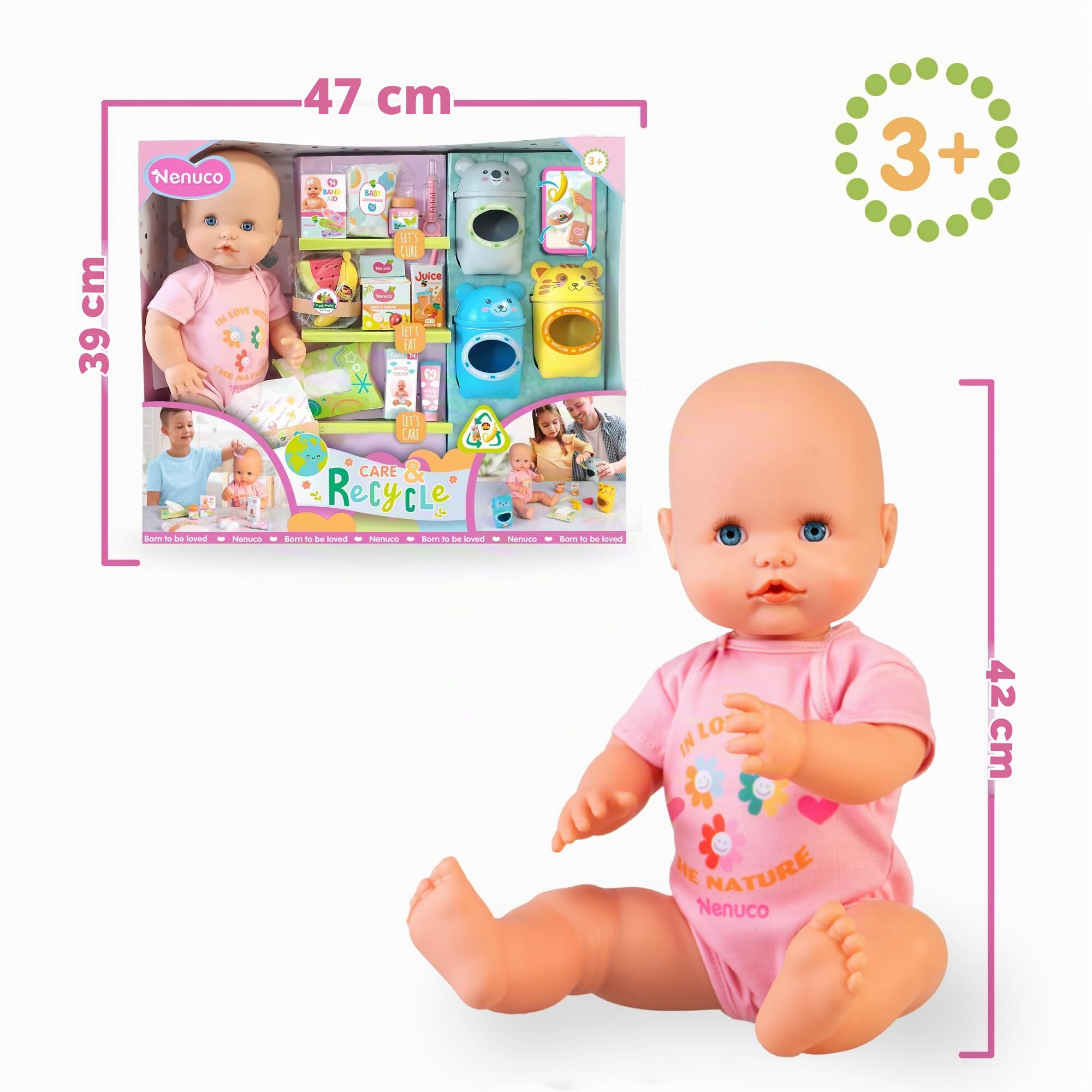 Nenuco Kits NFN98000 bambola 42 cm Cura e Ricicla
