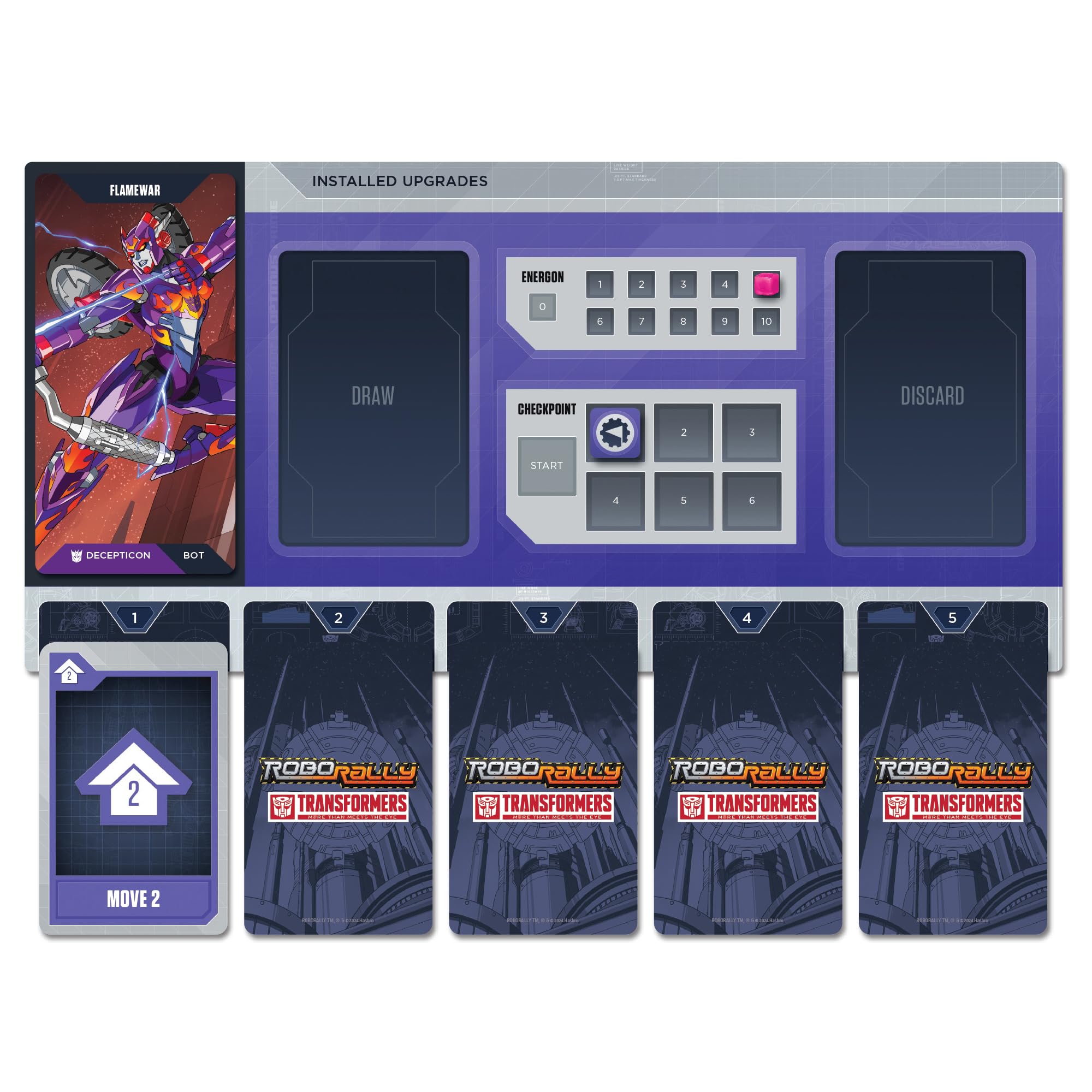 Transformers Robo Rally gioco da tavolo RGD02652 2-4 giocatori