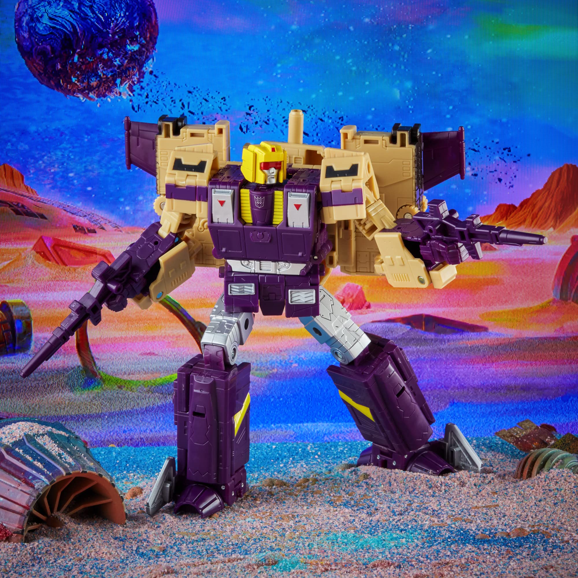 Transformers Legacy Blitzwing Leader tripla conversione action figure 17cm