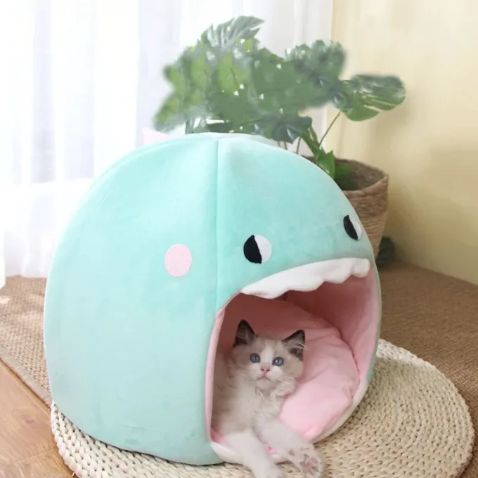 ToyalFriends Pet Beds Squalo cuccia gatto blu M