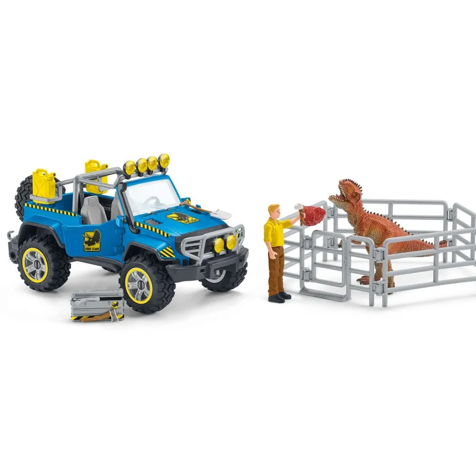 Schleich Dinosaurs Fuoristrada con Avamposto Playset 41464