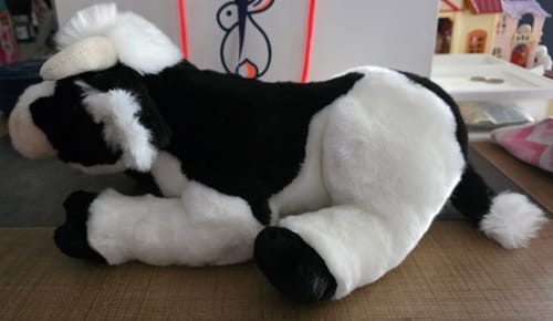 La Pelucherie Countryside Colette peluche mucca 55 cm bianco