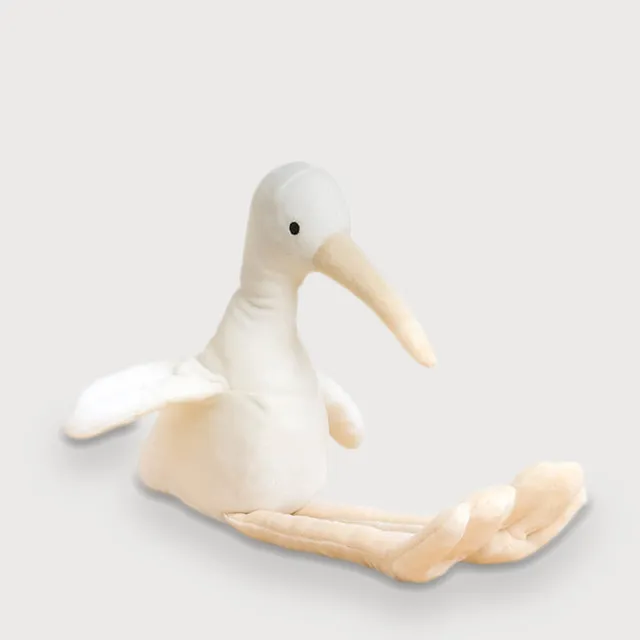 La Pelucherie Doudou Cicogna 38 cm Bianco