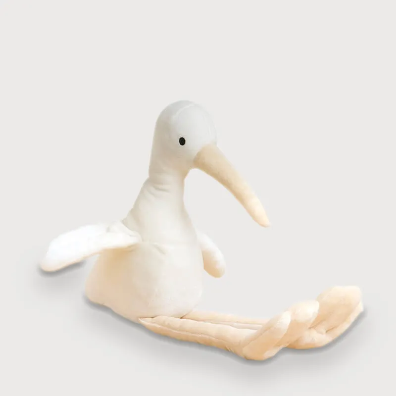 La Pelucherie Doudou Cicogna 38 cm Bianco