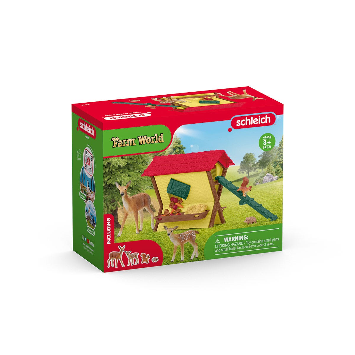 Schleich WILD LIFE Mangiatoia nel Bosco 42658 animali foresta
