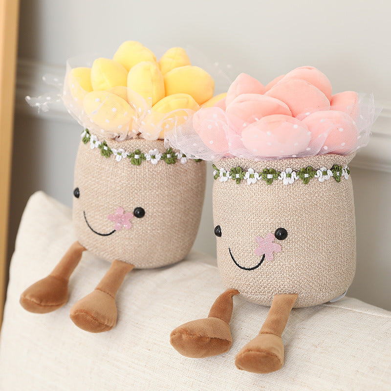 ToyalFriends Flower & Plant succulenta peluche 25cm blu