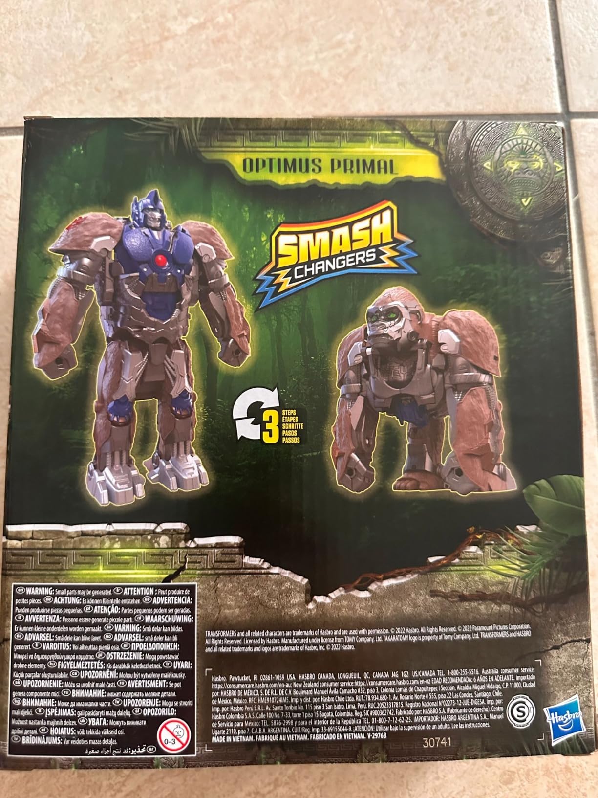 Transformers Rise of the Beasts Smash Changer Optimus Primal action figure 22,5 cm