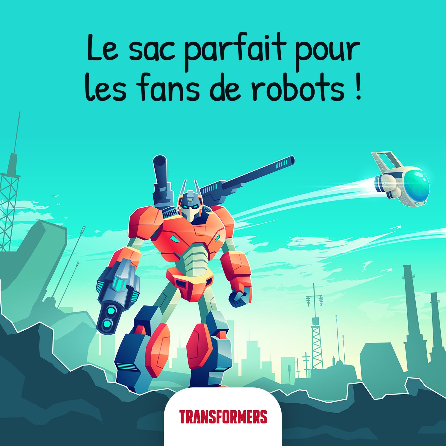 Transformers Nero zaino trolley scuola 32x45 cm poliestere