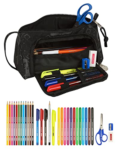 Transformers Portatodo astuccio pieno nero 32 pezzi