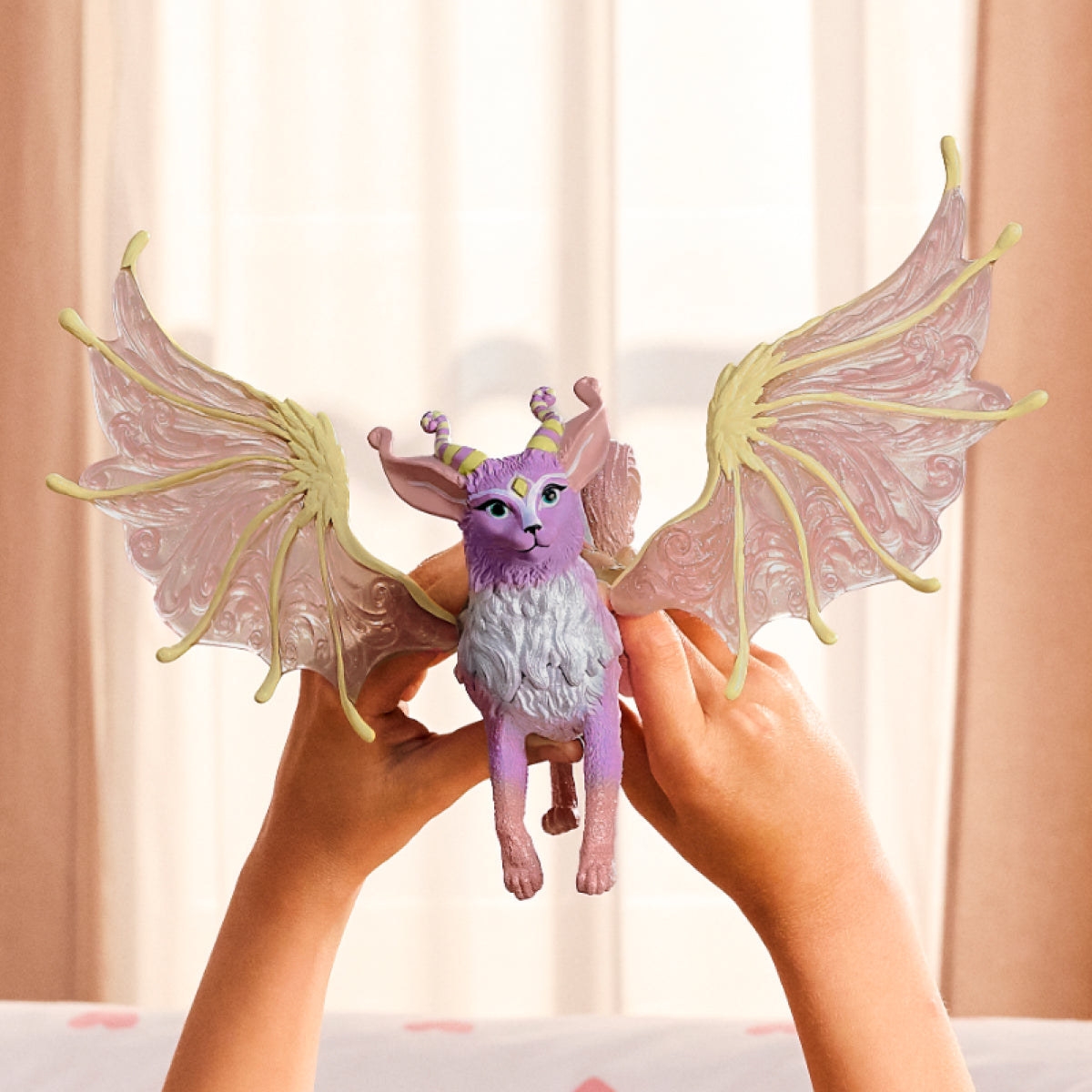 Schleich Eldrador Drago Gatto Alato 70846 Statuina Ali Rosa