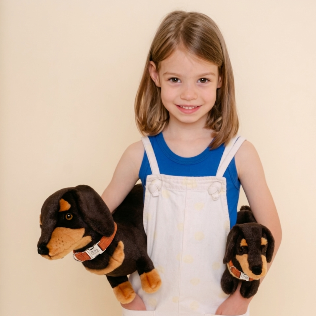La Pelucherie Dogs Eugène bassotto peluche 25 cm marrone