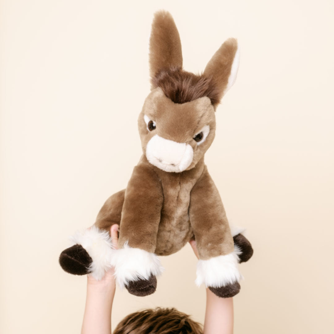 La Pelucherie Countryside Gaston peluche asino 35 cm grigio