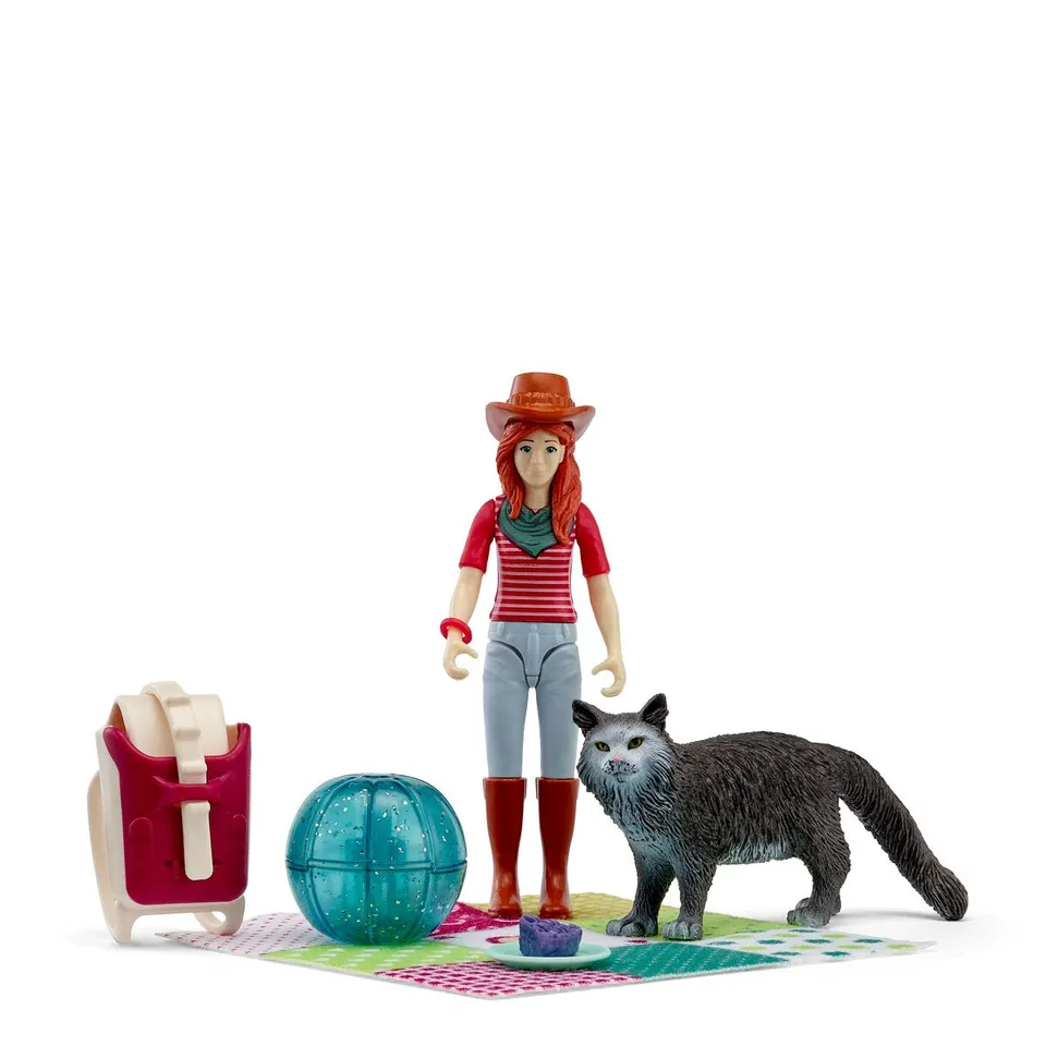 Schleich Horse Club Picnic Fun Hannah set picnic con gatto