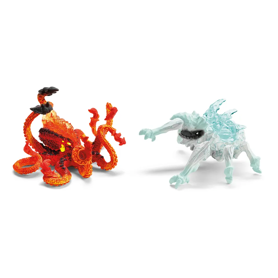 Schleich Eldrador Coleottero ghiaccio vs Kraken fuoco figure