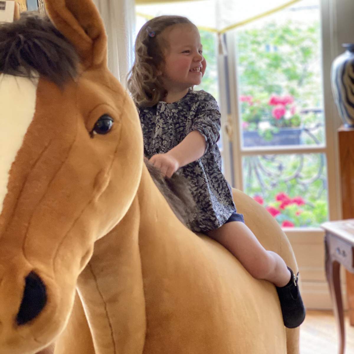 La Pelucherie Big Ones Cavallo e Puledro peluche 130 cm