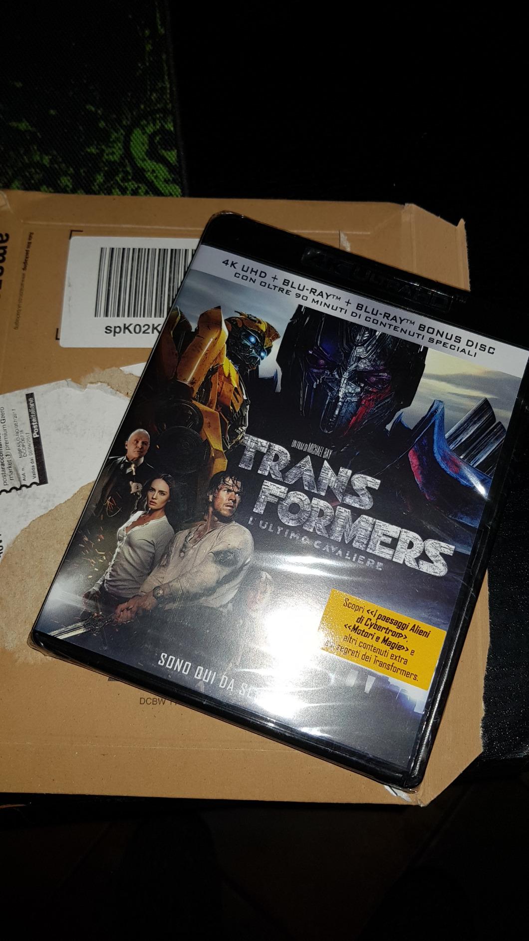 Transformers L'Ultimo Cavaliere Film 4K Ultra-HD + Blu-Ray