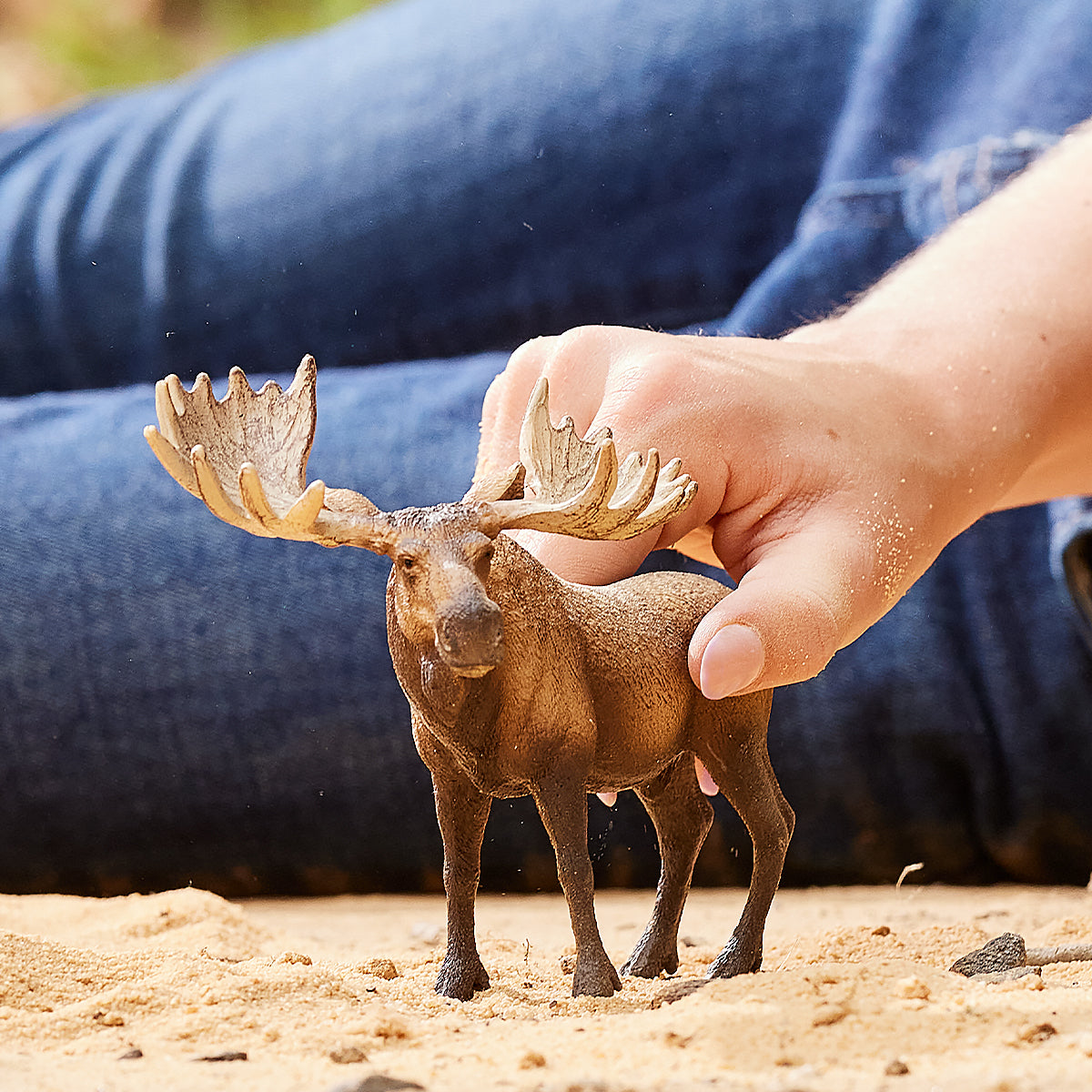 Schleich Wild Life Toro Alce 14781 action figure con corna