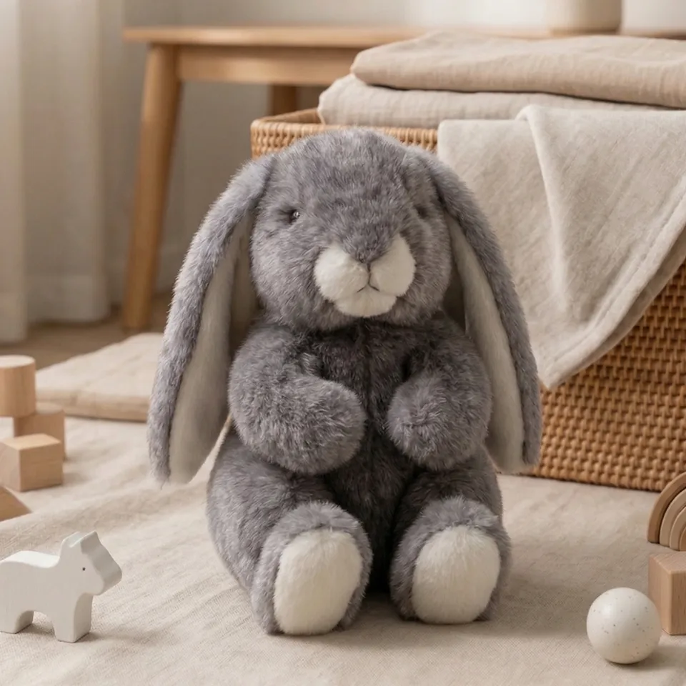 La Pelucherie Rabbits Coniglio Ernest peluche 30cm bianco
