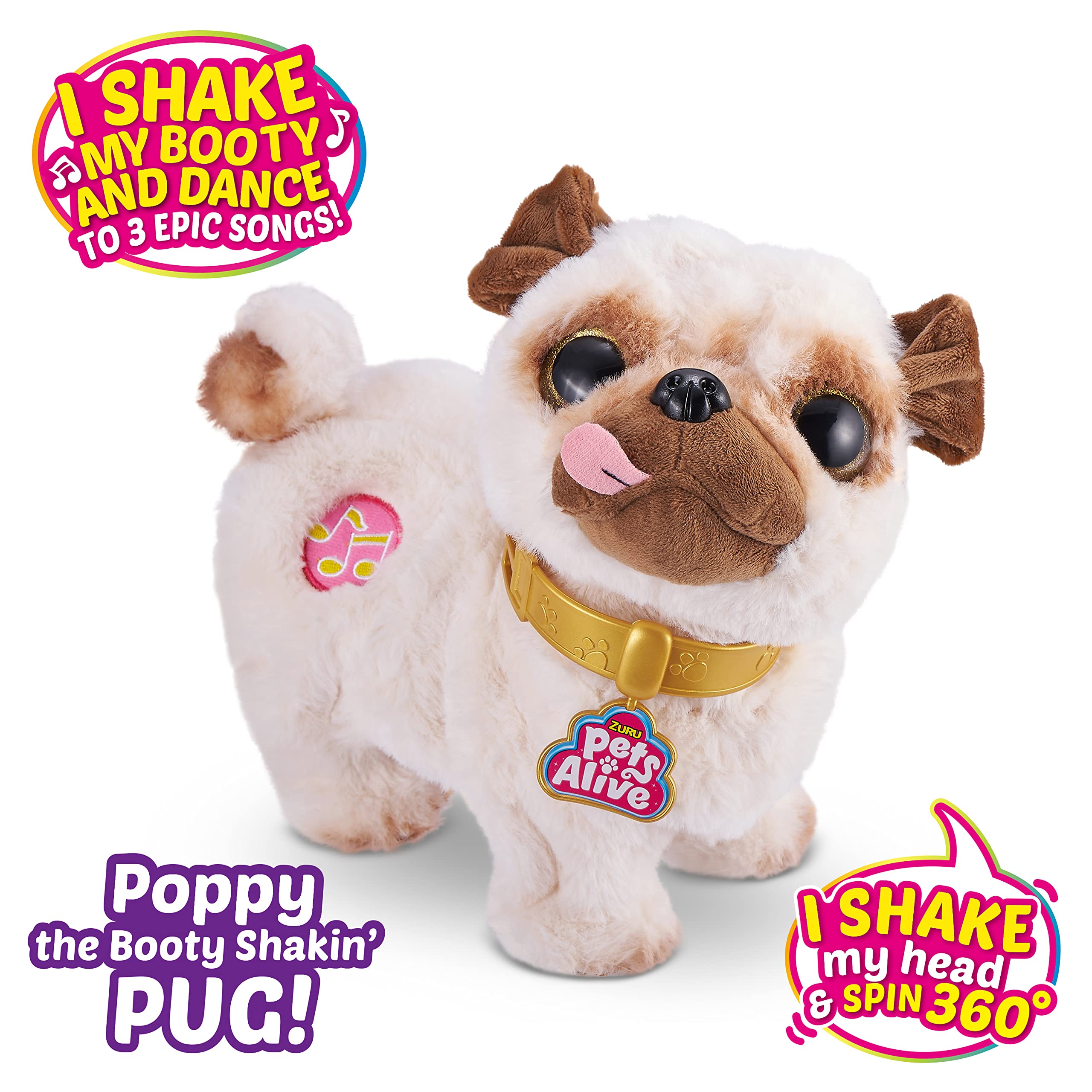 Pets Alive Poppy Pug peluche interattivo ballerino danzante