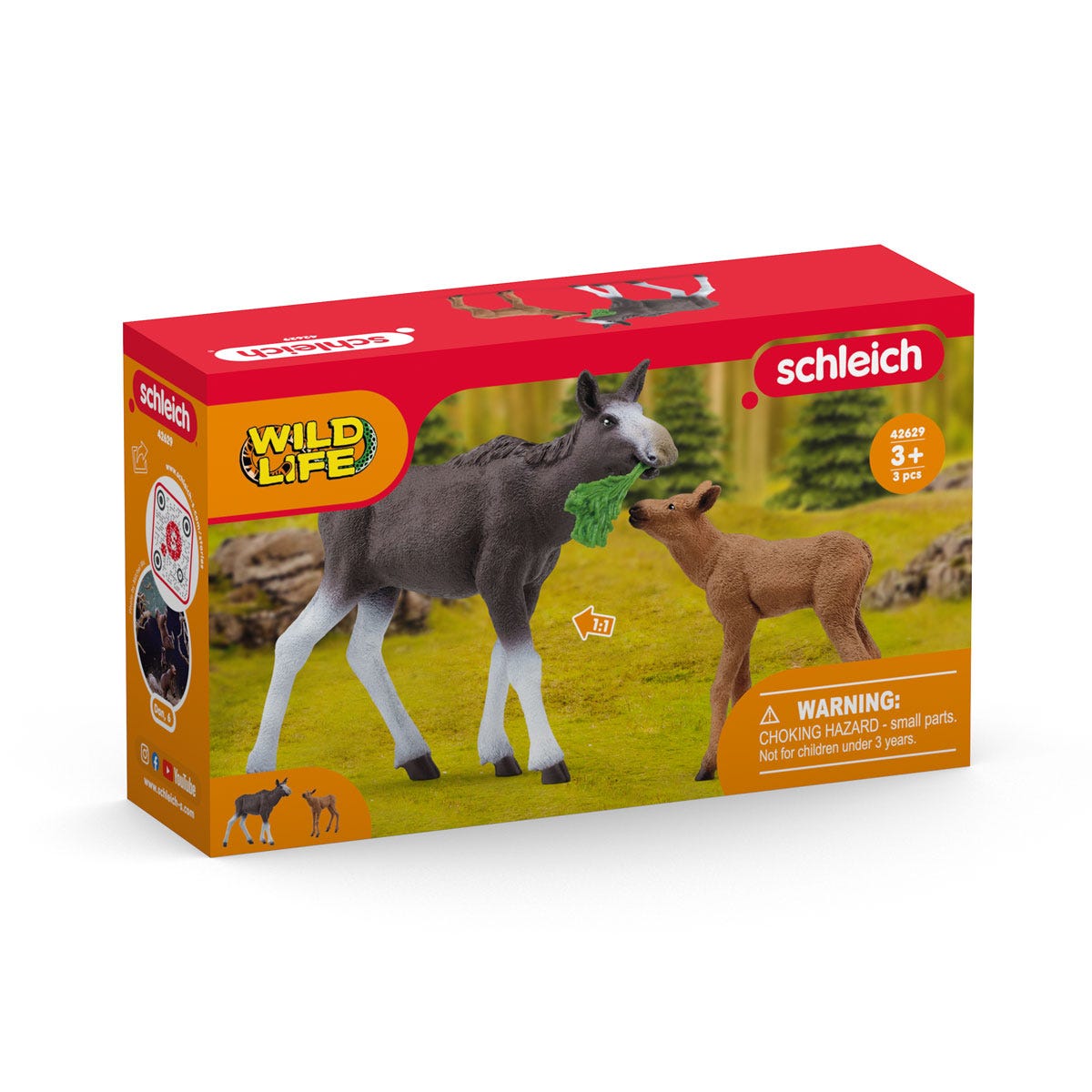 Schleich Wild Life Femmina alce cucciolo 42629 figura