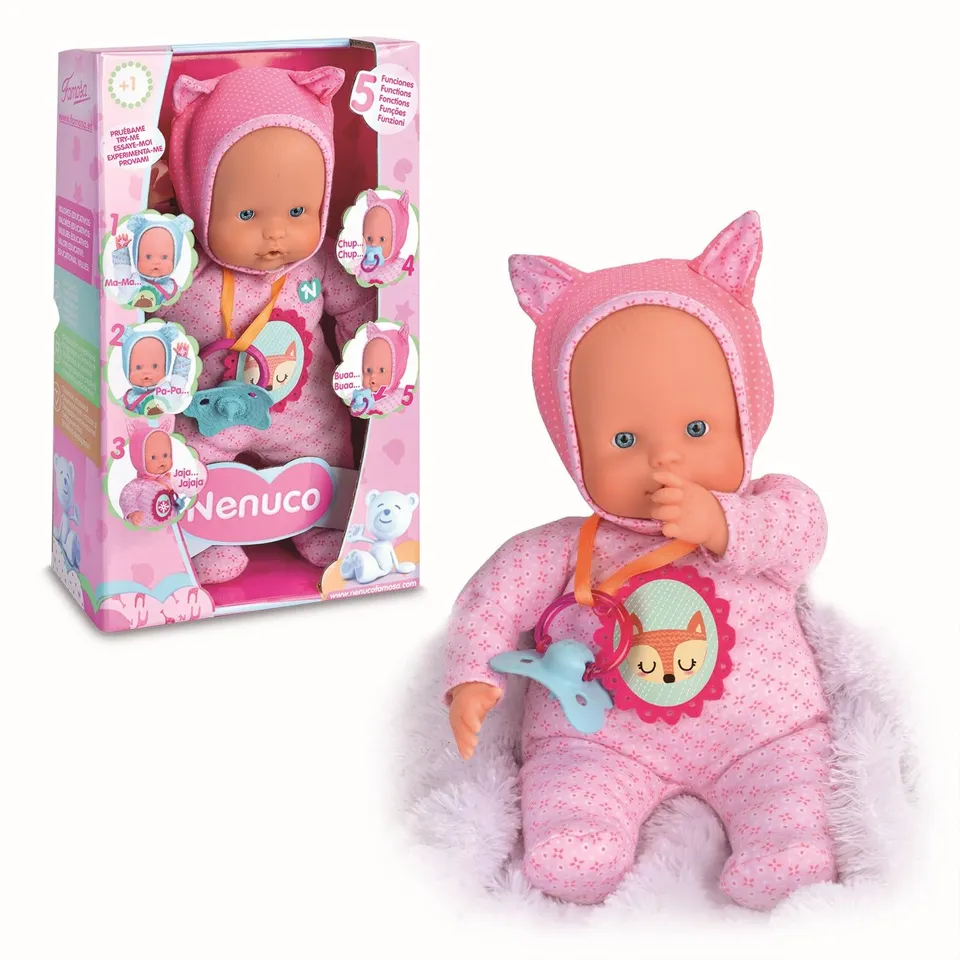 Nenuco Blandito 5 Funzioni Bambola Rosa 30 cm con Suoni