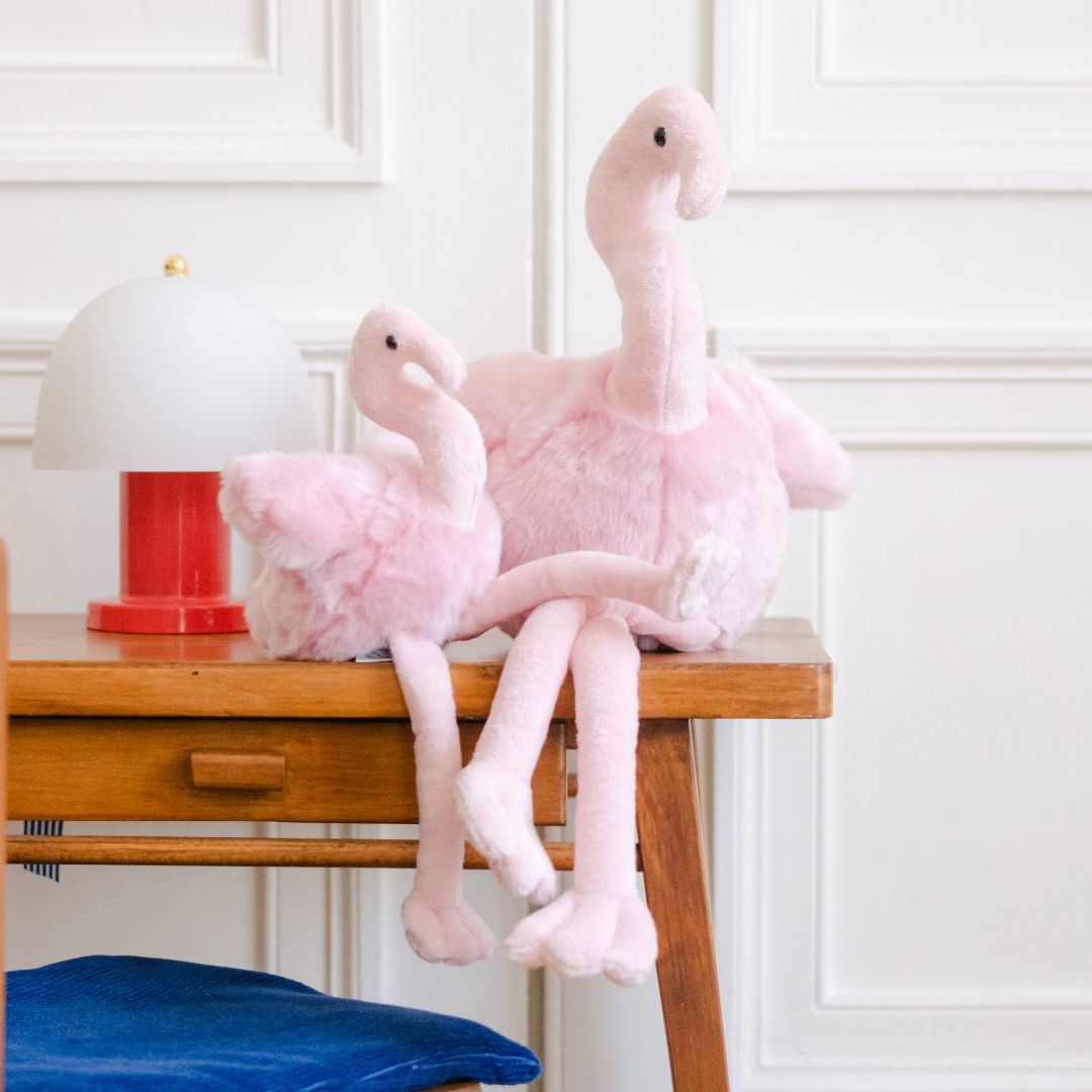 La Pelucherie Jungle Suzie fenicottero peluche 36 cm rosa