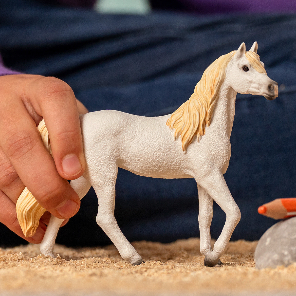 Schleich HORSE CLUB 13983 Giumenta Araba figurina cavalla bianca