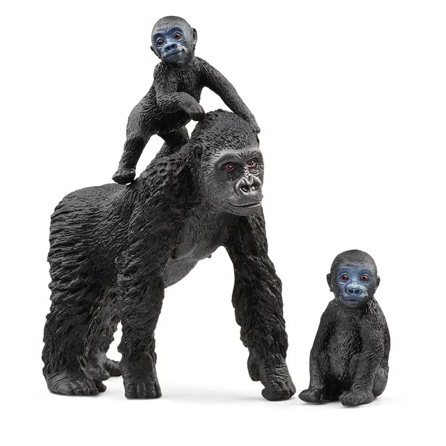 Schleich Wild Life Famiglia gorilla action figure 42601 giungla