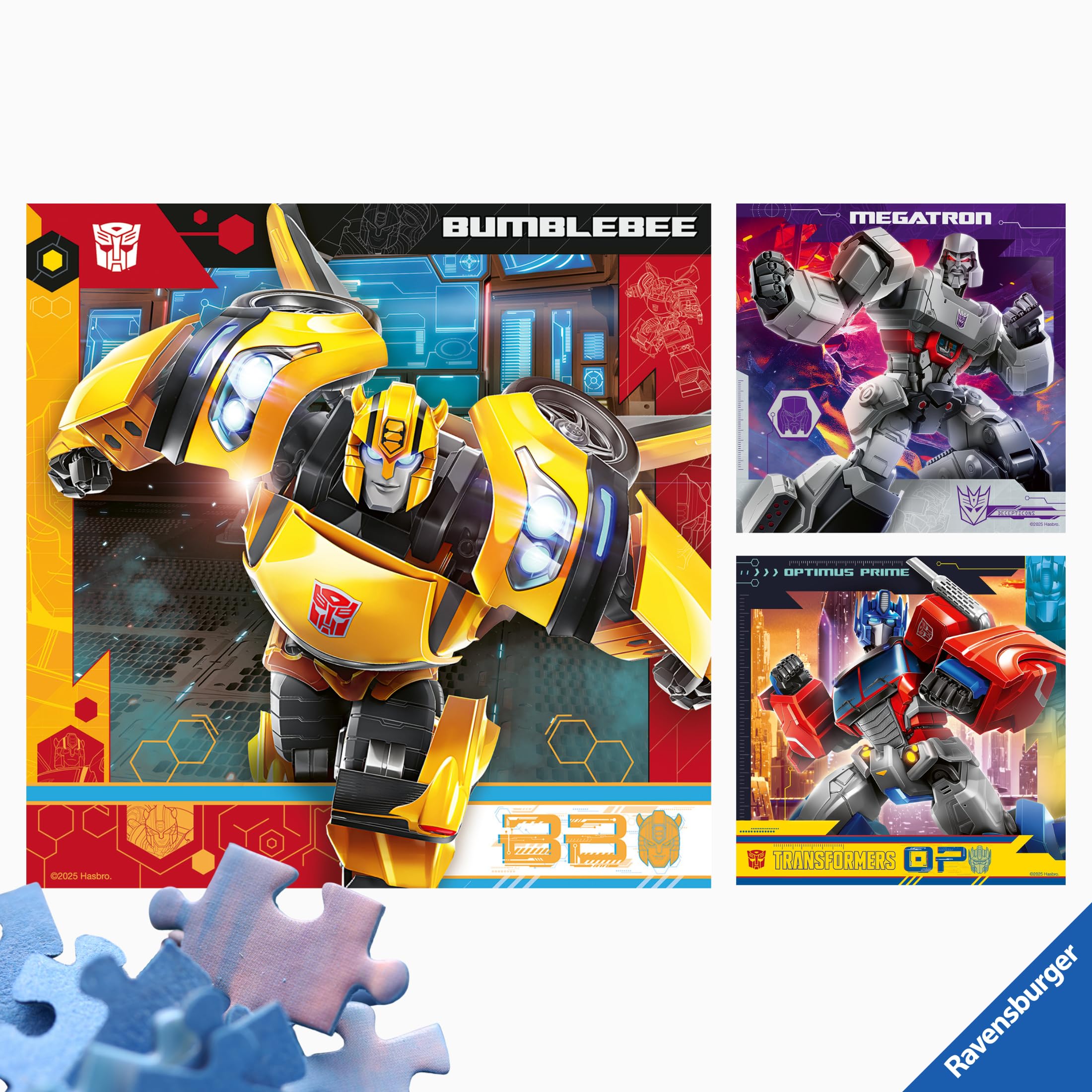 Transformers Ravensburger puzzle bambini 3x49 pezzi 5+ anni