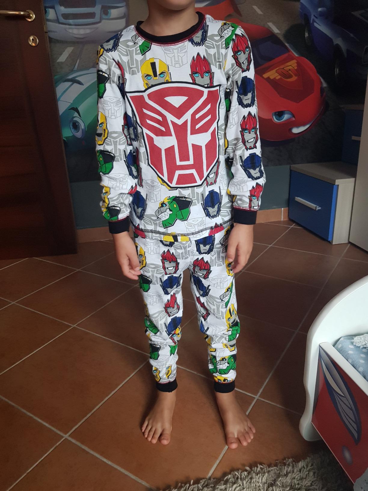 Transformers pigiama bambino 4-5 anni cotone manica lunga