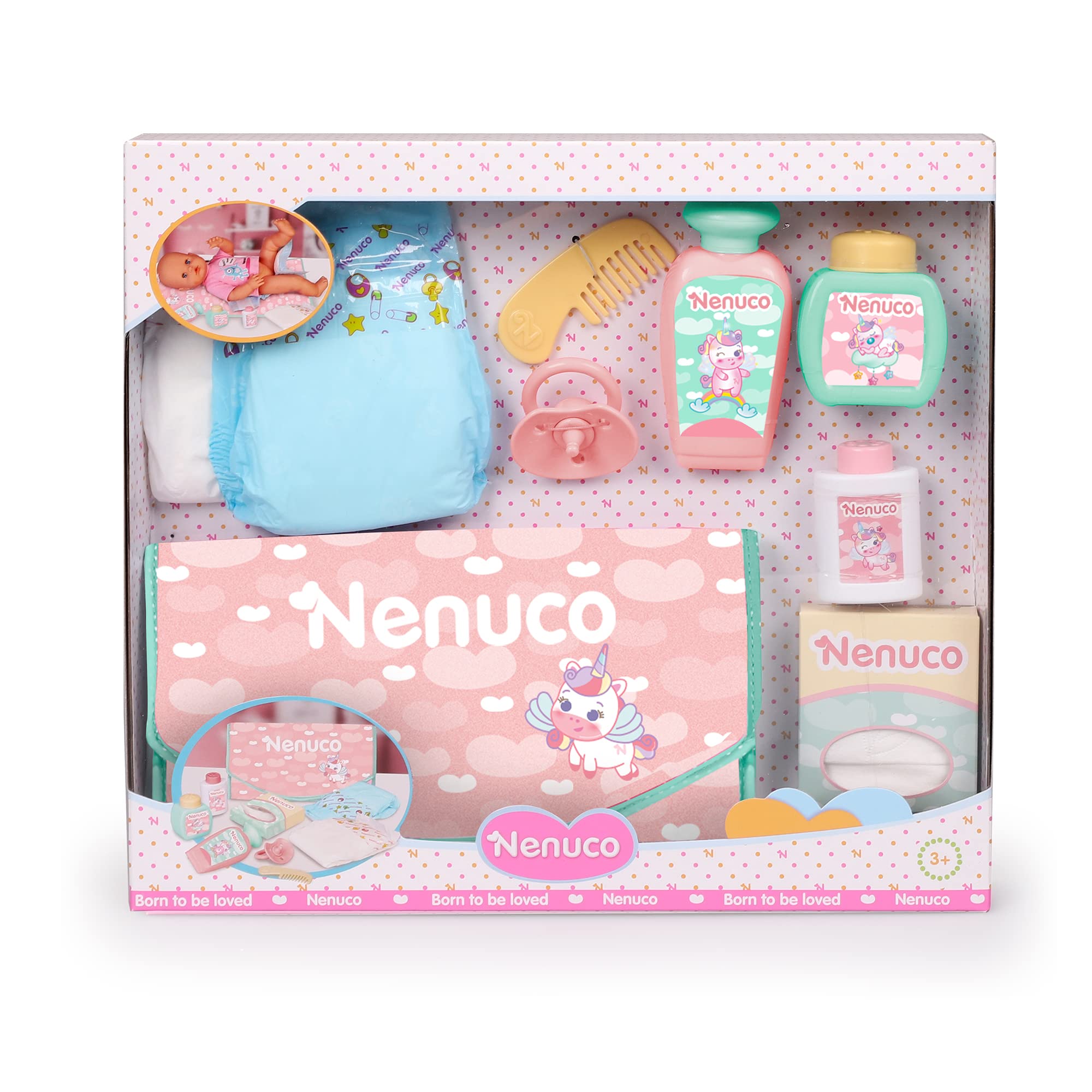 Nenuco Borsa Fasciatoio Bambola con Accessori Cambio Pannolino