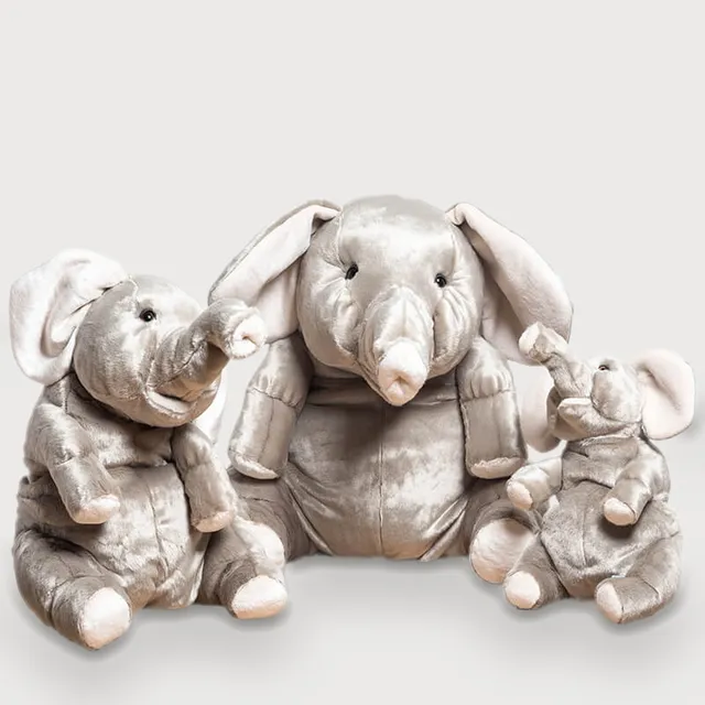 La Pelucherie Jungle Elefante Basile peluche 40 cm grigio