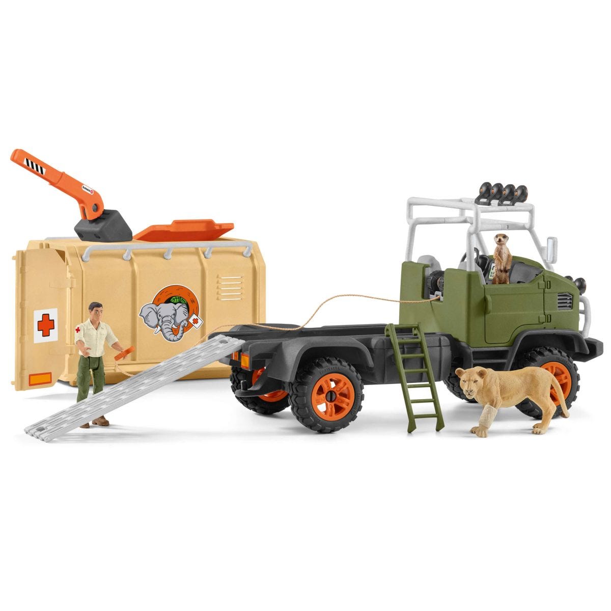 Schleich Farm World Grande camion salvataggio animali playset safari