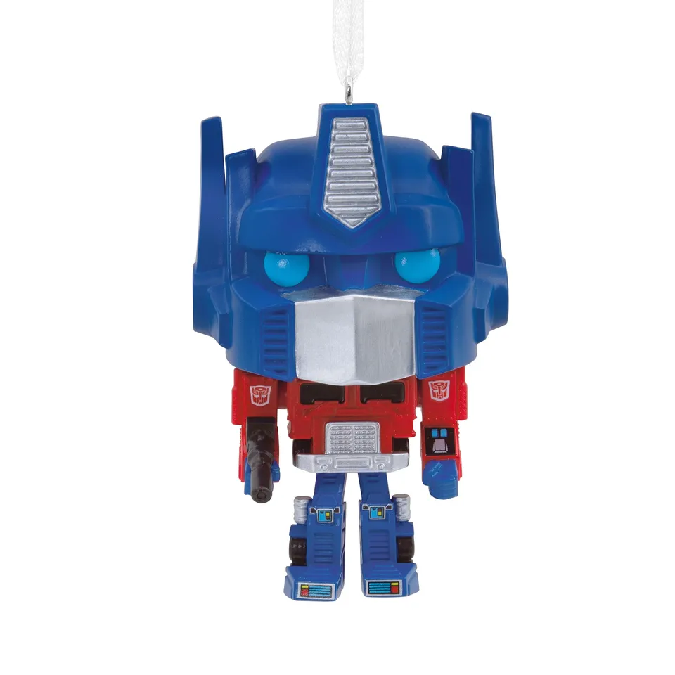 Transformers Optimus Prime ornamento natalizio Funko Pop 9 cm resina