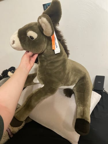 La Pelucherie Countryside Gaston peluche asino 35 cm grigio
