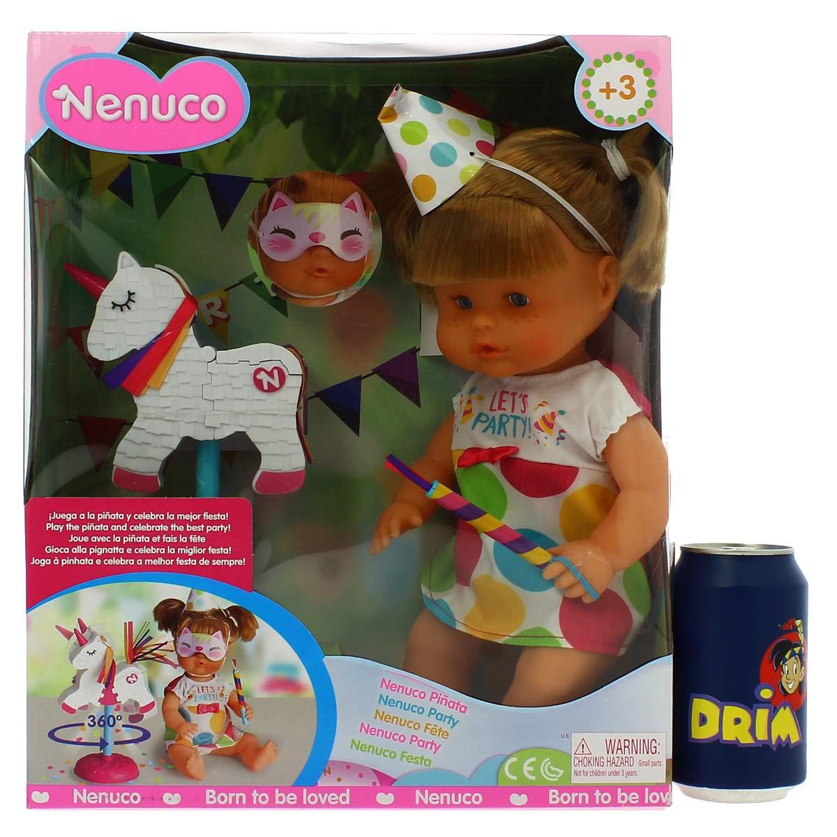 Nenuco Party Bambola 35 cm con pignatta unicorno