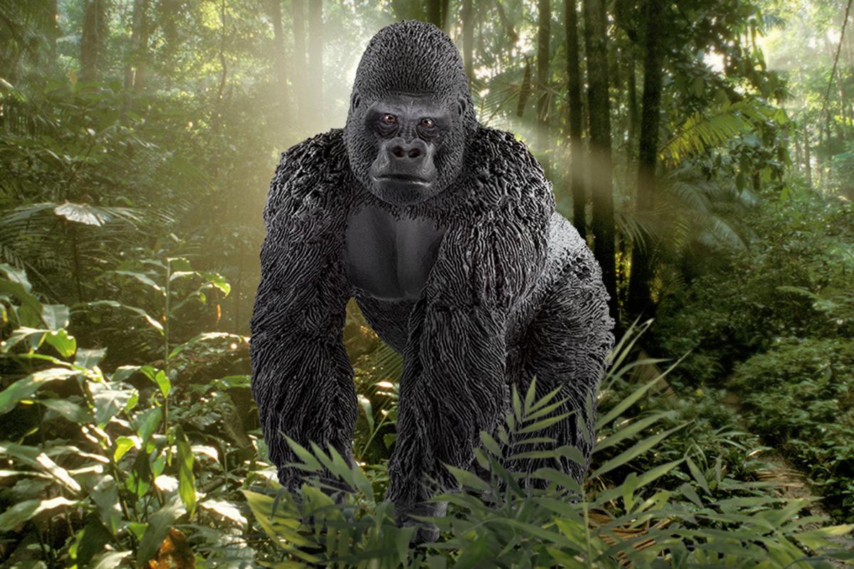 Schleich Wild Life Gorilla Maschio animale giungla