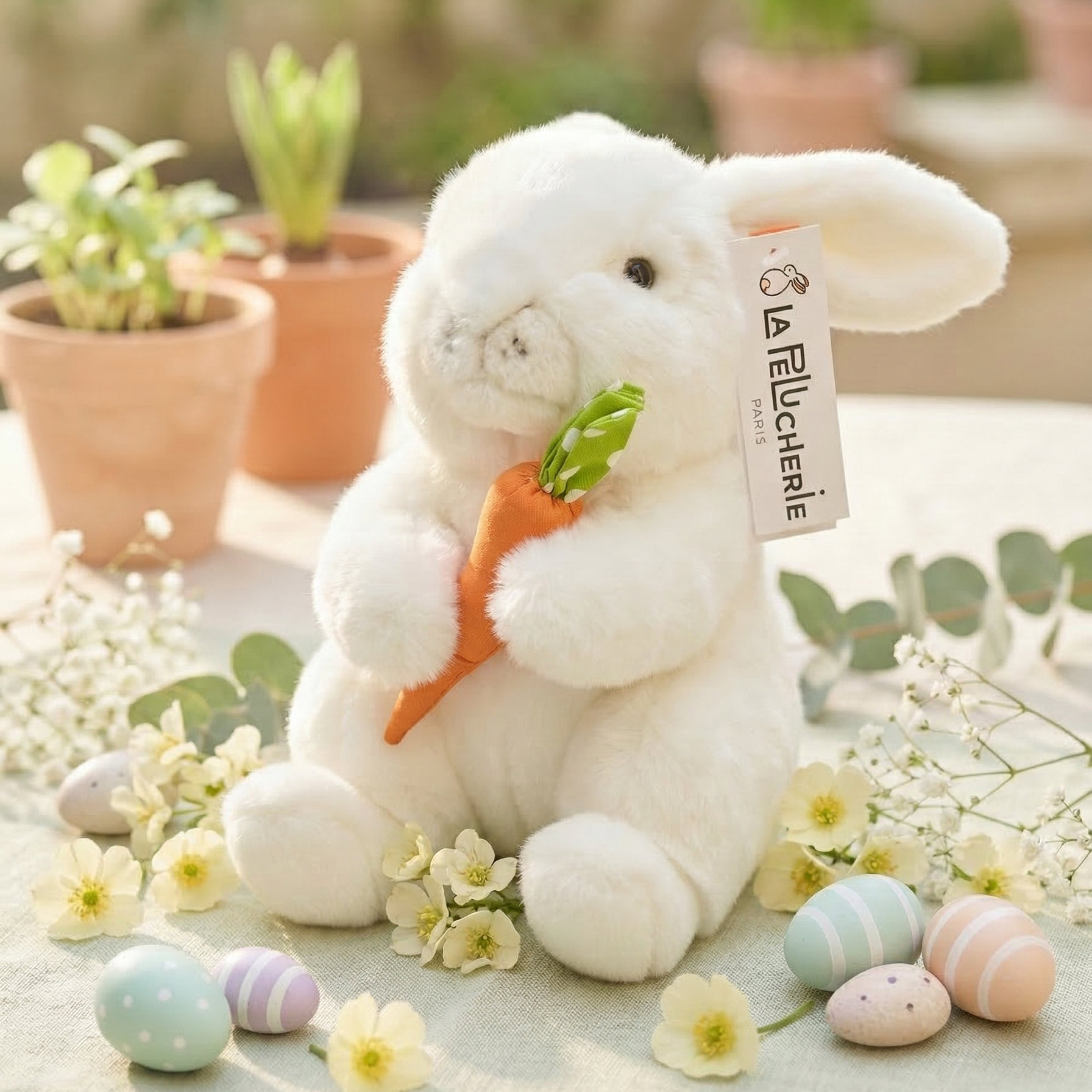 La Pelucherie Rabbits Ernest Carrot Crunch peluche coniglio 20 cm