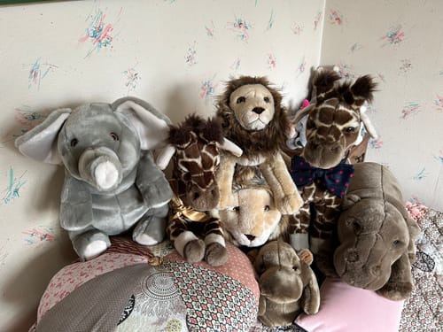 La Pelucherie Jungle Elefante Basile peluche 40 cm grigio