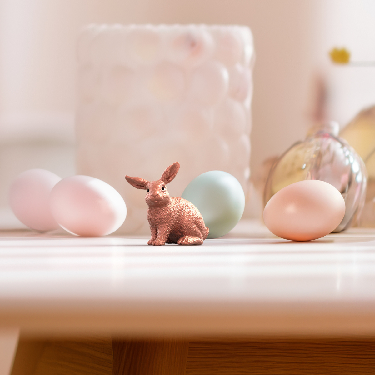 Schleich Farm World Coniglietto Pasquale statuetta oro rosa