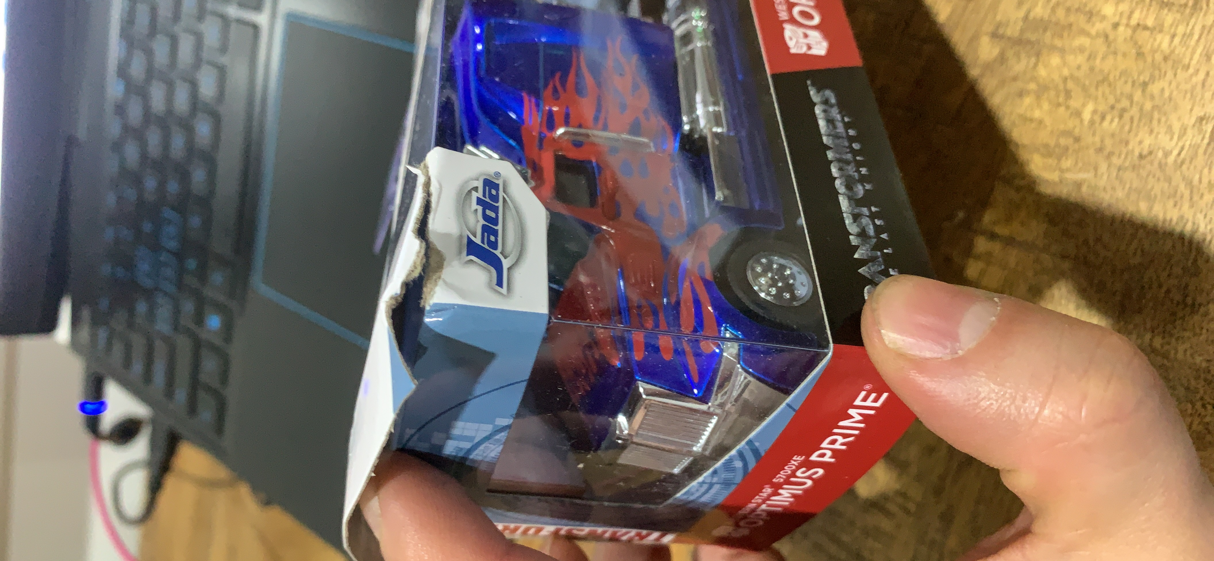 Transformers Jada T5 Optimus Prime camion die-cast 1:32 blu rosso